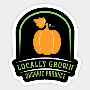 Locally Grown Pumpkins Sticker